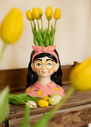 Tulpen boeket Geel - 10 stuks - 'Real Touch' Kunst tulpen - 42 cm (yellow)