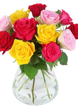 Colorful Roses - brievenbusboeket kleurrijk