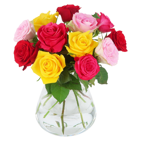 Colorful Roses - brievenbusboeket kleurrijk